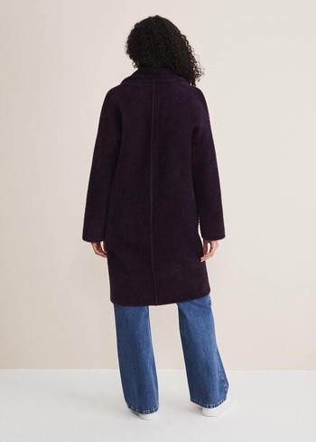 Phase Eight Floressa Fluffy Coats Burgundy Australia | WO3129768